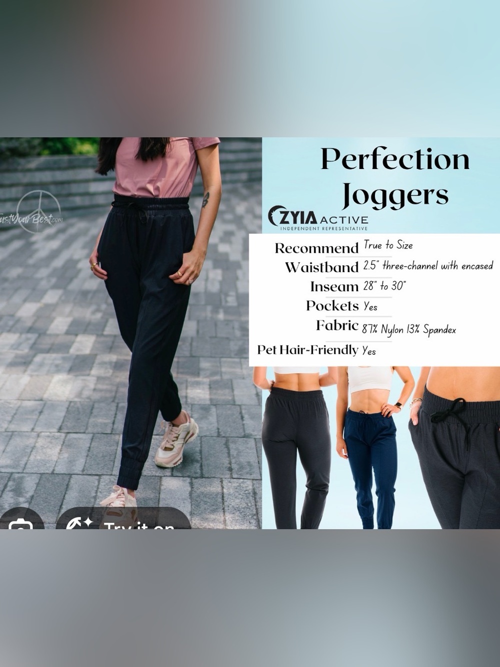 Zyia Active  Navy Perfection Joggers
